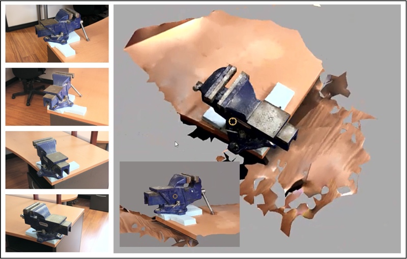 A model of a vice generated with ContextCapture