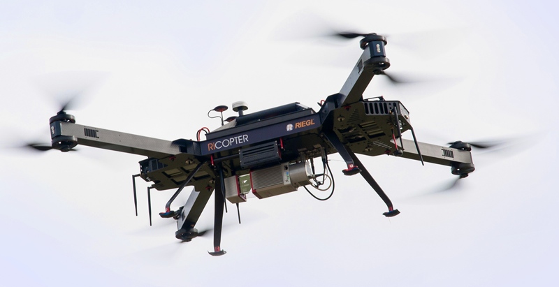 The miniVUX1-UAV on a RiCOPTER